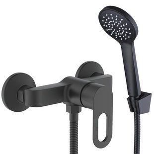 Змішувач для душу Lidz Latwa 010 (з душовим гарнітуром) (k40) LDLAT010BLA45421 Black SD00051545 фото