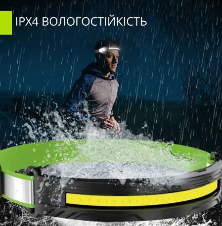 Налобный аккумуляторный фонарь Neon с влагозащитой и светоотражающим ремешком 1725617130 фото