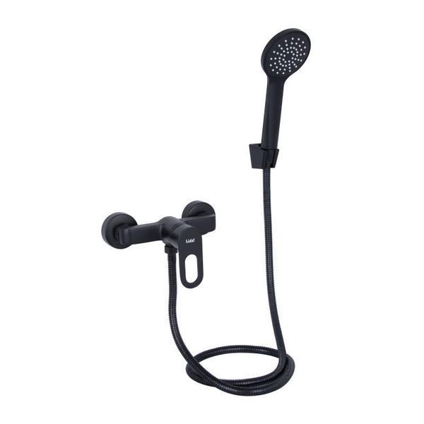 Змішувач для душу Lidz Latwa 010 (з душовим гарнітуром) (k40) LDLAT010BLA45421 Black SD00051545 фото