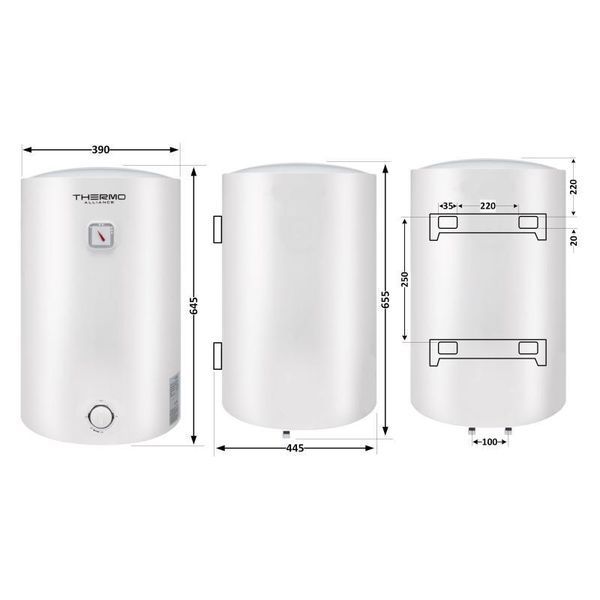 Водонагреватель электрический Thermo Alliance 50 л универсальный, мокрый ТЭН 1,5 кВт D50VH15Q2 SD00042055 фото