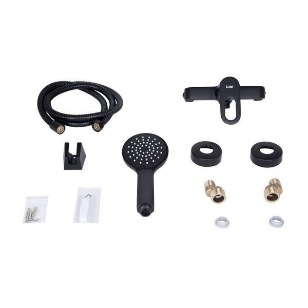 Змішувач для душу Lidz Latwa 010 (з душовим гарнітуром) (k40) LDLAT010BLA45421 Black SD00051545 фото