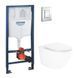 Комплект 5в1: Инсталляция Grohe Rapid +Безободковый Подвесной унитаз Urban Rimless + клавиша на выбор 2624100758 фото 1