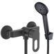 Змішувач для душу Lidz Latwa 010 (з душовим гарнітуром) (k40) LDLAT010BLA45421 Black SD00051545 фото 1