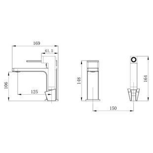 Смеситель для раковины Qtap Gemini (с гигиеническим душем) QTGEM272CRW45691 Chrome/White 2342793056 фото