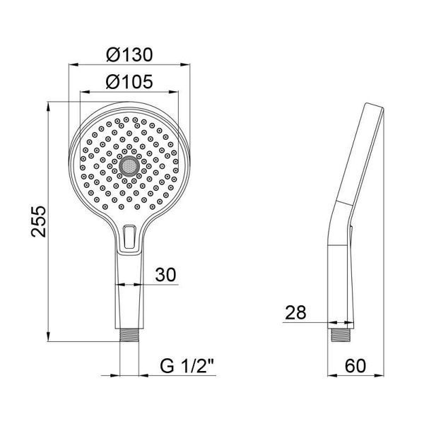 Лейка для ручного душа Qtap Rucni A133O3KCW SD00041909 фото