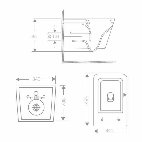 Унитаз подвесной Qtap Crow Ultra Quiet 485&times;340&times;290 мм, Matt Black, с сиденьем Slim Duroplast/ Soft-close/ Quick Release 2855950230 фото