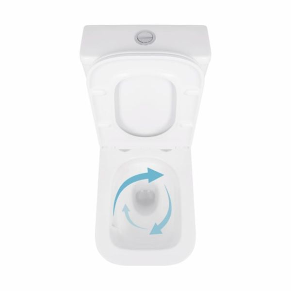 Унітаз-компакт Qtap Cardinal Ultra Quiet безободковий з сидінням Soft-close QT04222168AUQ3W SD00051950 фото
