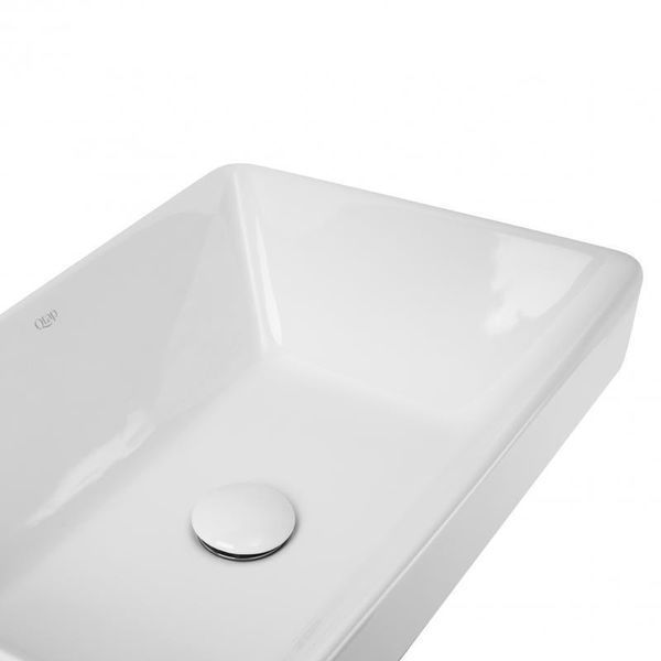 Раковина Qtap Crow 500x350x180 White с донным клапаном QT0511L582W SD00045948 фото