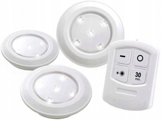Светильники с пультом и таймером LED LIGHT (3 светильника) LED-3 фото
