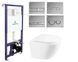 Комплект 5в1: Інсталяція Koller pool +Безободковий Підвісний унітаз Venta Flow Rimless + Клавіша CHROME KPFW1 фото 1