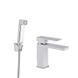 Змішувач для раковини Qtap Gemini (з гігієнічним душем) QTGEM272CRW45691 Chrome/White 2342793056 фото 1