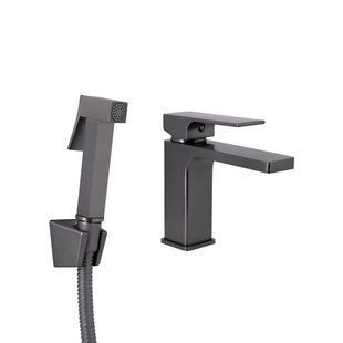 Змішувач для раковини Qtap Gemini (з гігієнічним душем) QTGEM272GMB45692 Gunmetal Black PVD 2342793057 фото