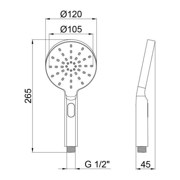 Лійка для ручного душу Qtap Rucni A121O3PCC SD00041915 фото