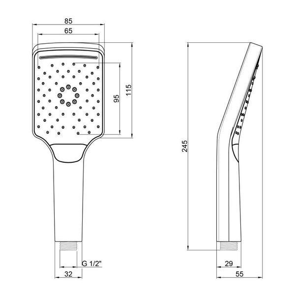 Лейка для ручного душа Qtap Rucni A086N3KCB SD00042028 фото