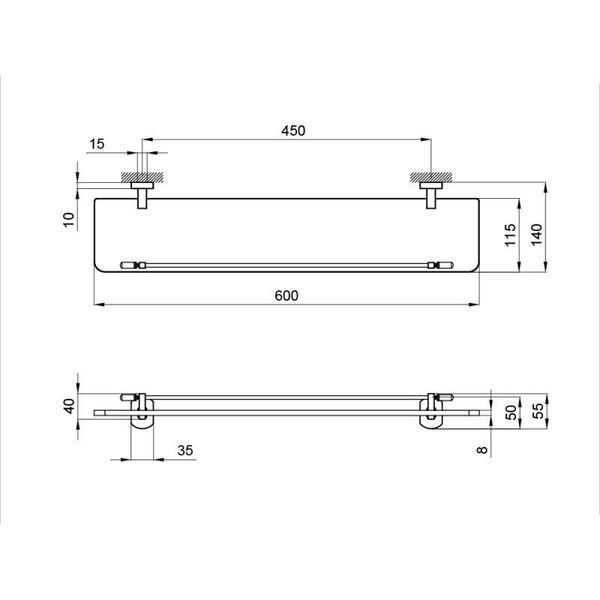 Полка Qtap Liberty CRM 1153 SD00031717 фото
