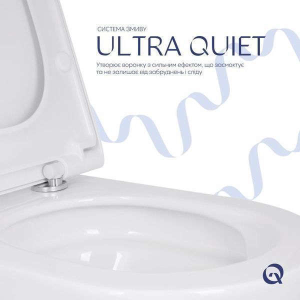 Унитаз подвесной Qtap Scorpio ML Ultra Quiet 490x365x325 мм, с сиденьем Soft-close MagLock, White QTSCOML26W49622 2980240281 фото