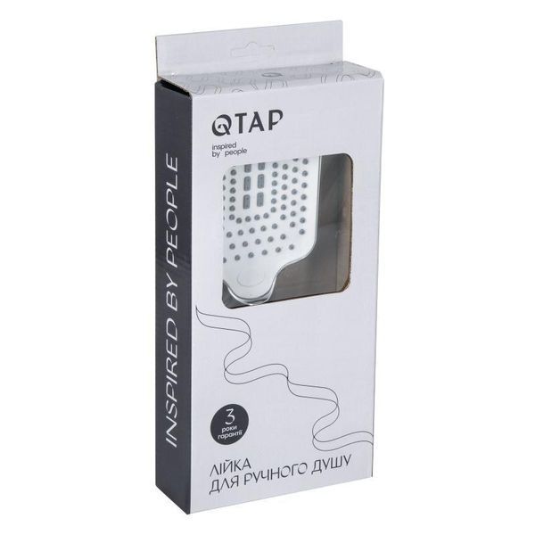 Лійка для ручного душу Qtap Rucni 245x95 мм прямокутна QTRUC125CRM45779 Chrome/White SD00051903 фото