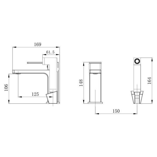 Змішувач для раковини Qtap Gemini (з гігієнічним душем) QTGEM272GMB45692 Gunmetal Black PVD 2342793057 фото