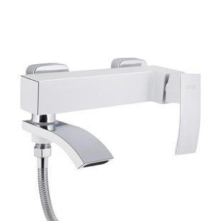 Смеситель для ванны Qtap Swan Cascada с поворотным изливом (с душевым гарнитуром) QTSWA260CRW45569 Chrome/White 2541290722 фото