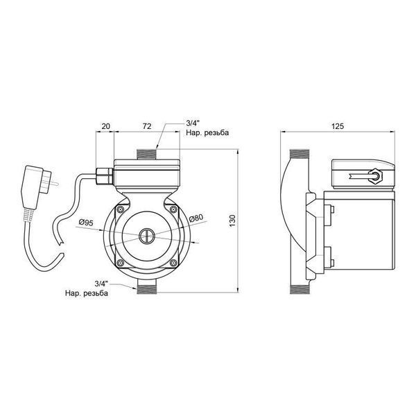 Насос для повышения давления Thermo Alliance LGS25-13Z (латунь) SD00047137 фото