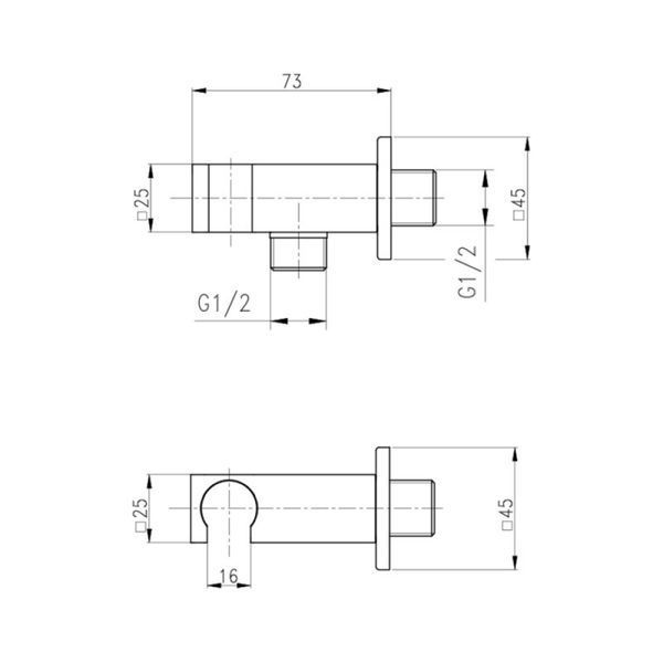 Подключение для шланга Qtap Kvad QT819810842858NB SD00048968 фото