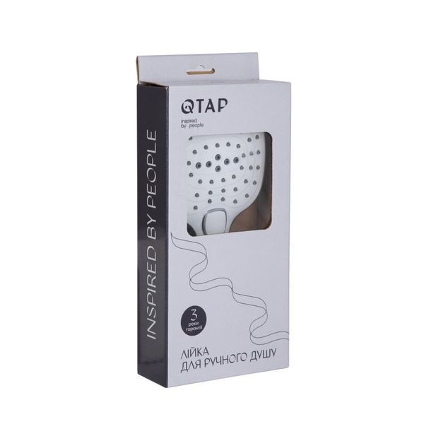 Лійка для ручного душу Qtap Rucni 240x120 мм округла QTRUC125CRM45781 Chrome/White SD00051905 фото