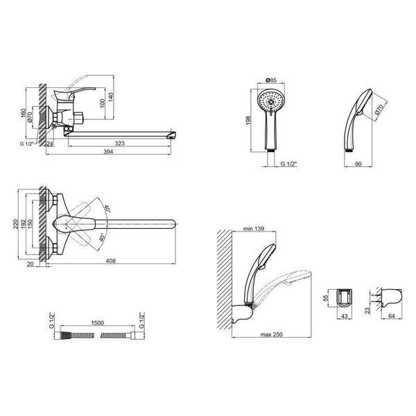 Смеситель для ванны Qtap Eris СRM 005 New SD00000872 фото