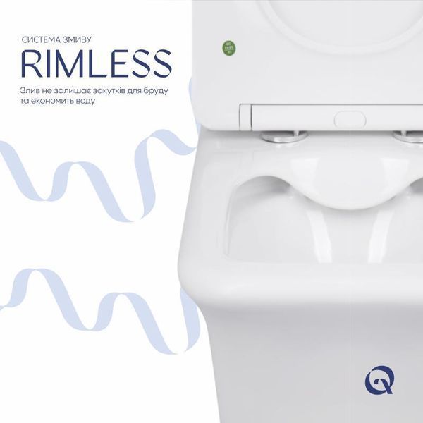 Унитаз-компакт Qtap Kalao безободковый с сиденьем Soft-close QT08221213AW SD00046562 фото