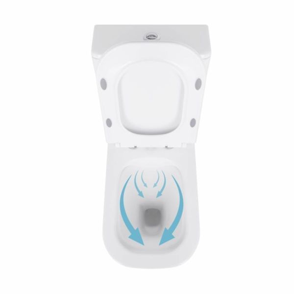 Унитаз-компакт Qtap Nando безободковый с сиденьем Soft-close QT12221222AW SD00046563 фото