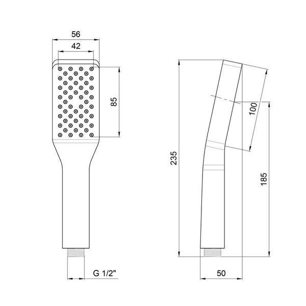 Лійка для ручного душу Qtap Rucni A058N1ZCC SD00042030 фото