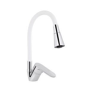 Змішувач для кухні Lidz Tani 008F3 з гнучким виливом (k40) LDTAN008F3WCR37037 White / Chrome 2489742075 фото