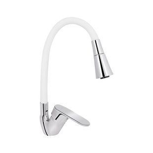 Змішувач для кухні Lidz Tani 008F3 з гнучким виливом (k40) LDTAN008F3WCR37037 White / Chrome 2489742075 фото