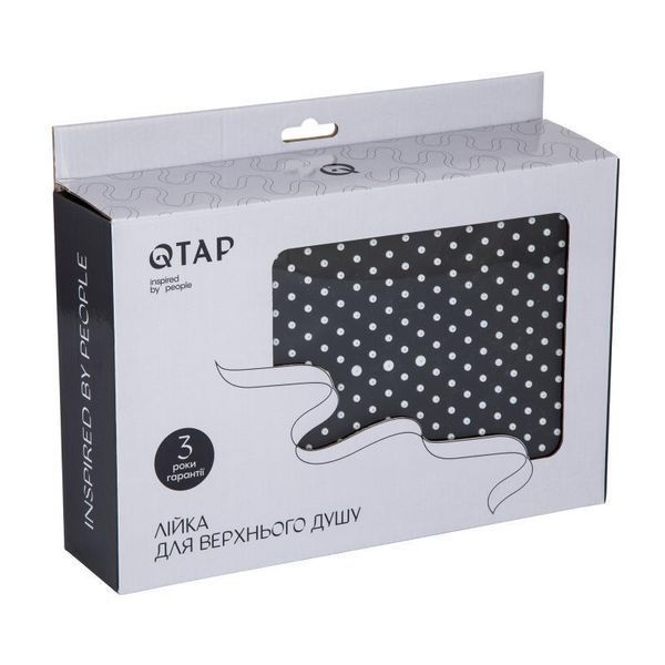Лійка для верхнього душу Qtap Hlavova 300x200 мм прямокутна QTHLA107BLM45783 Black Matt SD00051907 фото