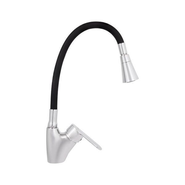 Смеситель для кухни Lidz Tani 007F3 с гибким изливом (k40) LDTAN007F3BCR37649 Black / Chrome 2542403564 фото