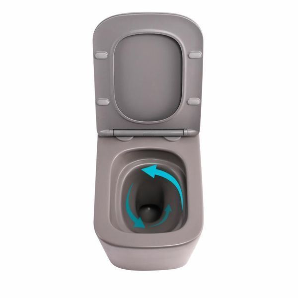 Унитаз подвесной Qtap Tern Ultra Quiet 520&times;345&times;325 мм, Stone grey, с сиденьем Slim Duroplast / Soft-close / Quick Release 3034942731 фото