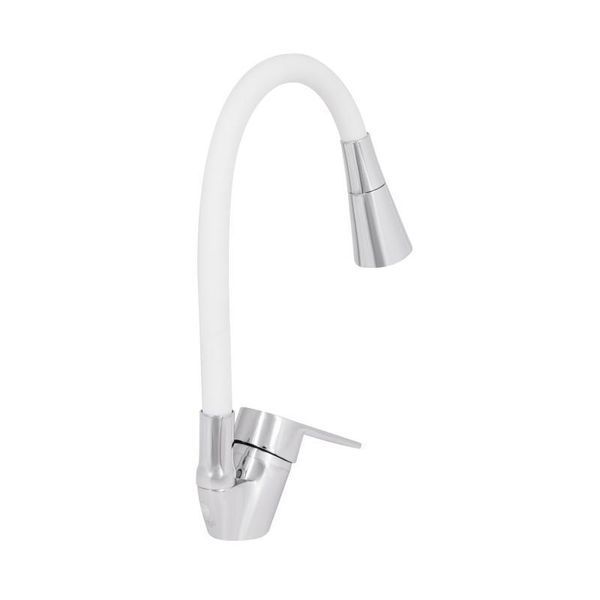 Змішувач для кухні Lidz Tani 008F3 з гнучким виливом (k40) LDTAN008F3WCR37037 White / Chrome 2489742075 фото