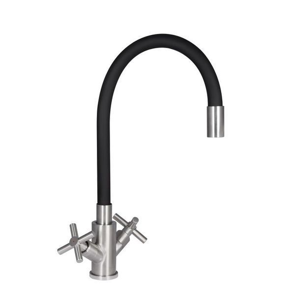 Смеситель Wind для кухни U рефлекторный Black 13R-BFS, Black керамическая букса Lidz SD00049515 фото