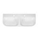 Раковина подвесная моноблок двойная Qtap Virgo 1000х410х360 White с донным клапаном QT1811G760W SD00046566 фото 10