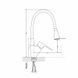 Змішувач для кухні Lidz Tani 008F3 з гнучким виливом (k40) LDTAN008F3WCR37037 White / Chrome 2489742075 фото 2