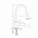 Змішувач для кухні Lidz Tani 007F3 з гнучким виливом (k40) LDTAN007F3BCR37649 Black / Chrome 2542403564 фото 2