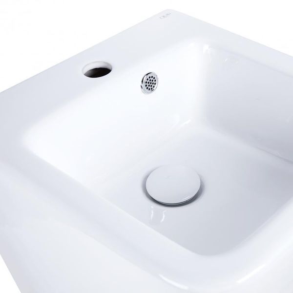 Раковина подвесная моноблок Qtap Tern 370х410х400 White с донным клапаном QT1711G808W SD00046568 фото