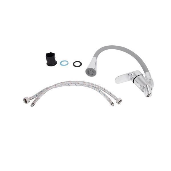 Змішувач для кухні Lidz Tani 008F3 з гнучким виливом (k40) LDTAN008F3GCR39507 Grey / Chrome 2489742076 фото