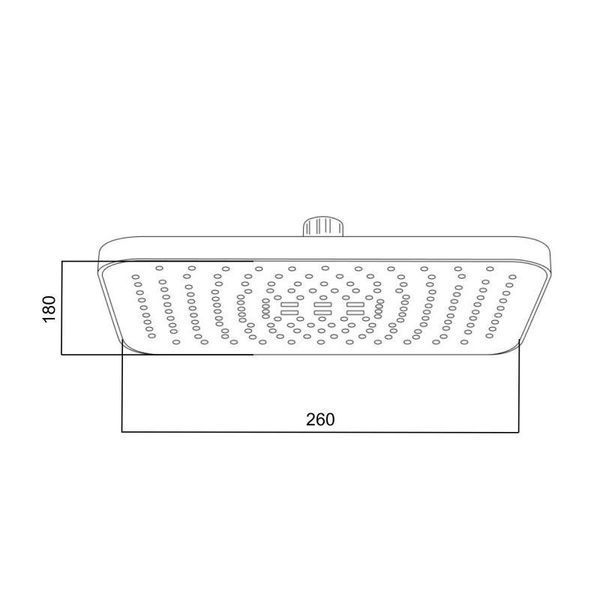Лійка для верхнього душу Qtap Hlavova 260x180 мм прямокутна QTHLA107CRM45785 Chrome/White SD00051909 фото