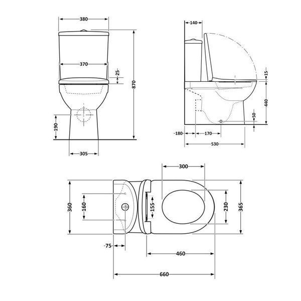 Унітаз підлоговий Qtap Virgo Ultra Quiet безобідковий з сидінням Soft-close WHITE QT18226092AW 2356227910 фото