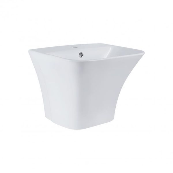 Раковина подвесная моноблок Qtap Crow 500х400х385 White с донным клапаном QT0511G815W SD00046570 фото