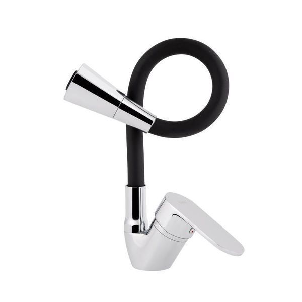 Змішувач для кухні Lidz Tani 008F3 з гнучким виливом (k40) LDTAN008F3BCR39484 Black / Chrome 2490830959 фото