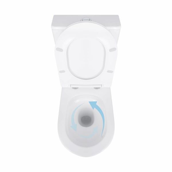 Унітаз підлоговий Qtap Virgo Ultra Quiet безобідковий з сидінням Soft-close WHITE QT18226092AW 2356227910 фото