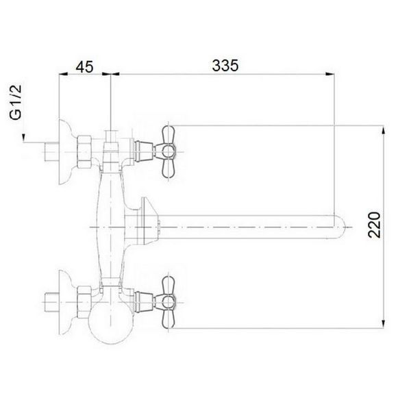 Змішувач для ванни Qtap Liberty ORO 140 SD00031684 фото