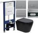Комплект 5в1: Инсталляция Koller pool +Безободковый Подвесной унитаз Qtap Scorpio Matt Black Торнадо + Клавиша на выбор 3020775408 фото 1