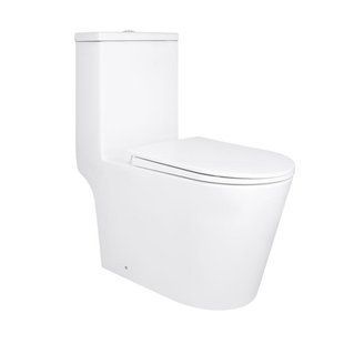 Унітаз-моноблок підлоговий Qtap Kolibri Ultra Quiet безобідковий з сидінням Soft-close WHITE QT10226380W 2356227911 фото